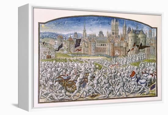 T.2 Fol.287 Victory of the Inhabitants of Ghent Led by Philipp Van Artevelde before Bruges in 1381-French-Framed Premier Image Canvas