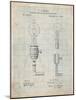T. A. Edison Light Bulb and Holder Patent Art-Cole Borders-Mounted Art Print