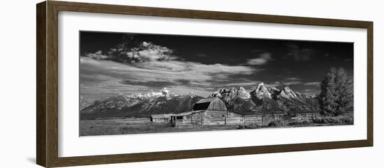 T A Moulton Barn Panorama BW-Steve Gadomski-Framed Photographic Print