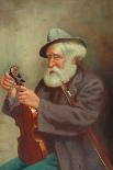 Old Man with a Violin-T. Clare-Giclee Print