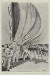 The America Cup, Aboard the Columbia, Hoisting the Club-Topsail-T. Dart Walker-Giclee Print