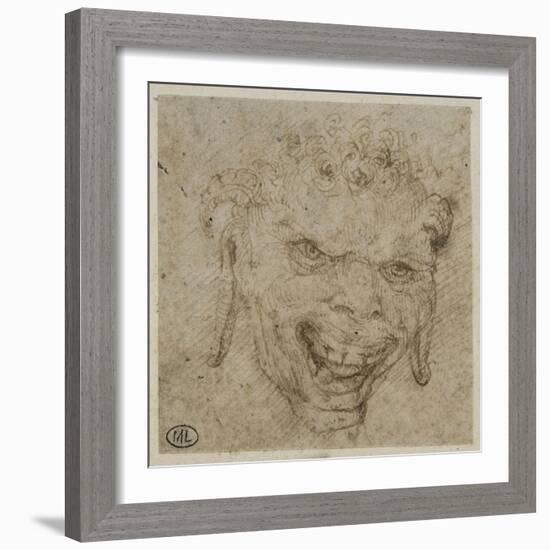 T? de satyre aux oreilles pendantes-Leonardo da Vinci-Framed Giclee Print