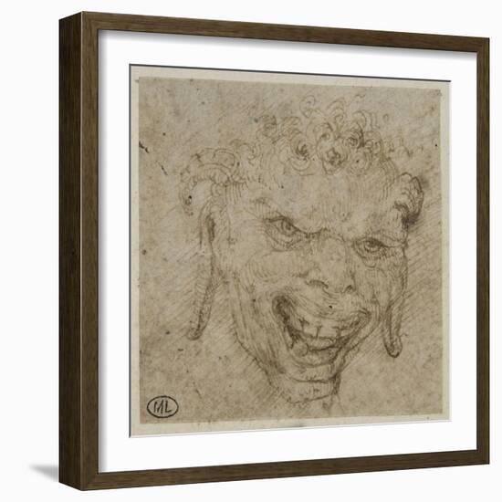 T? de satyre aux oreilles pendantes-Leonardo da Vinci-Framed Giclee Print