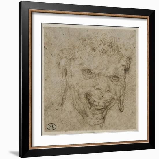 T? de satyre aux oreilles pendantes-Leonardo da Vinci-Framed Giclee Print