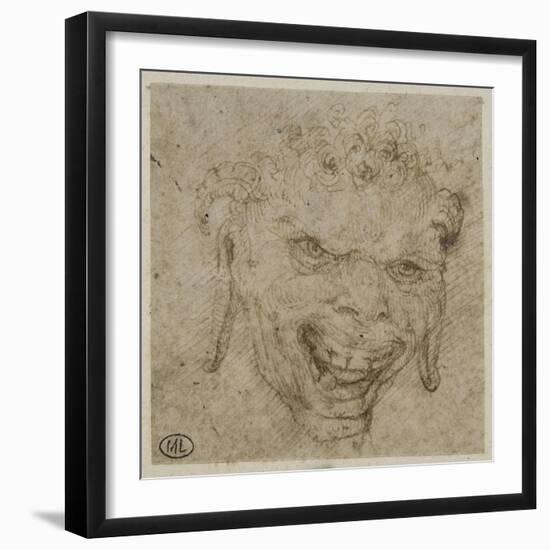 T? de satyre aux oreilles pendantes-Leonardo da Vinci-Framed Giclee Print