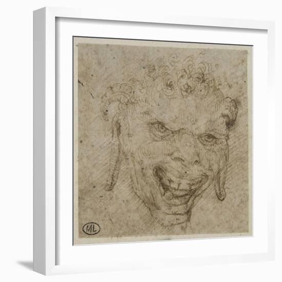 T? de satyre aux oreilles pendantes-Leonardo da Vinci-Framed Giclee Print