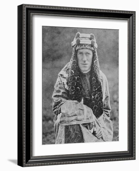 T E Lawrence (Lawrence of Arabia) in Arab Dress-null-Framed Photographic Print