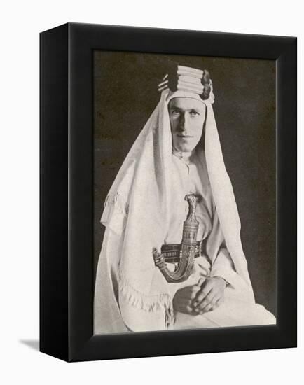 T E Lawrence (Lawrence of Arabia) in Desert Robes-null-Framed Premier Image Canvas