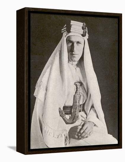 T E Lawrence (Lawrence of Arabia) in Desert Robes-null-Framed Premier Image Canvas