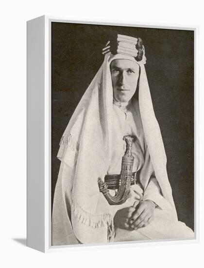 T E Lawrence (Lawrence of Arabia) in Desert Robes-null-Framed Premier Image Canvas