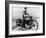 T E Lawrence (Lawrence of Arabia) Sitting on His Motorbike-null-Framed Photographic Print