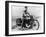 T E Lawrence (Lawrence of Arabia) Sitting on His Motorbike-null-Framed Photographic Print