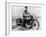 T E Lawrence (Lawrence of Arabia) Sitting on His Motorbike-null-Framed Photographic Print