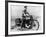 T E Lawrence (Lawrence of Arabia) Sitting on His Motorbike-null-Framed Photographic Print