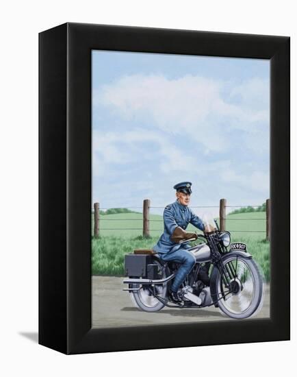 T E Lawrence on His Motorcyle-John Keay-Framed Premier Image Canvas