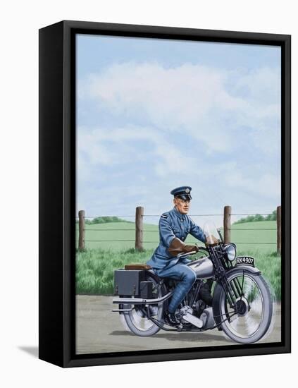 T E Lawrence on His Motorcyle-John Keay-Framed Premier Image Canvas