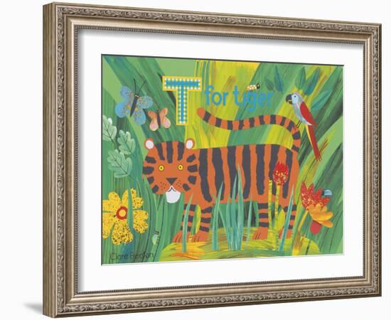 T for Tiger-Clare Beaton-Framed Giclee Print