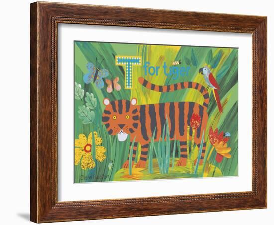 T for Tiger-Clare Beaton-Framed Giclee Print