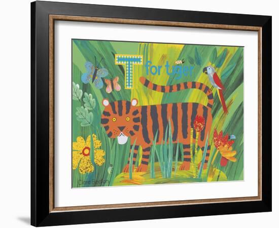 T for Tiger-Clare Beaton-Framed Giclee Print