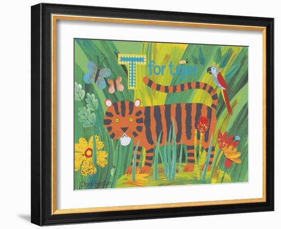 T for Tiger-Clare Beaton-Framed Giclee Print