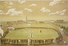 The Old Days of Merry Cricket Club Matches' at the Hyde Park Ground Sydney Australia-T.h. Lewis-Framed Premier Image Canvas