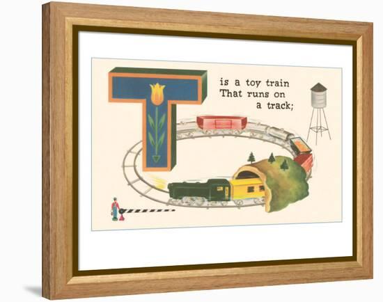 T is a Toy Train-null-Framed Stretched Canvas