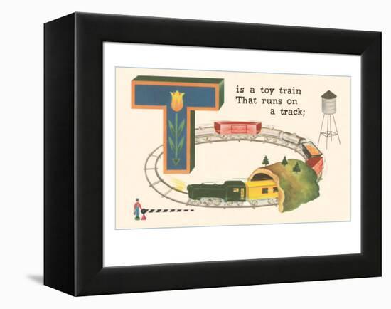 T is a Toy Train-null-Framed Stretched Canvas