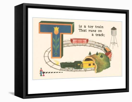 T is a Toy Train-null-Framed Stretched Canvas