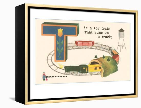 T is a Toy Train-null-Framed Stretched Canvas