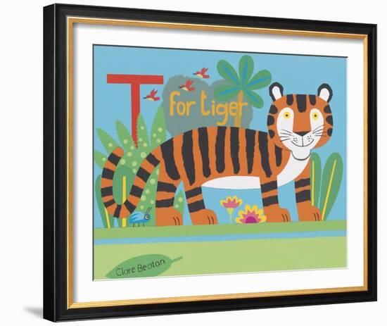 T is for Timmy Tiger-Clare Beaton-Framed Giclee Print