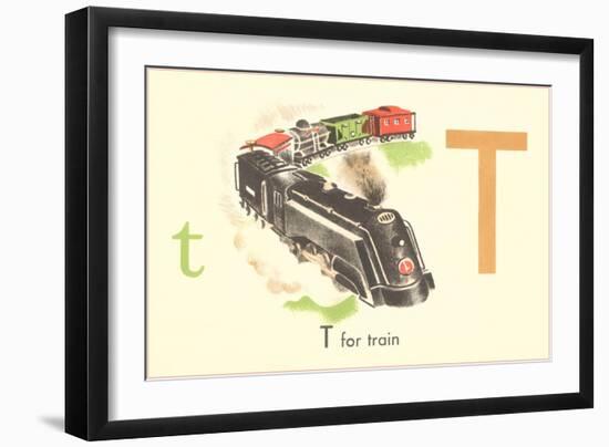 T is for Train-null-Framed Art Print