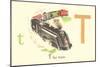 T is for Train-null-Mounted Art Print