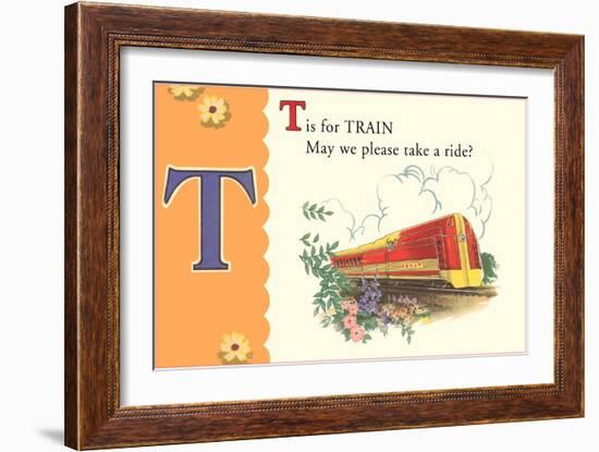 T is for Train-null-Framed Art Print