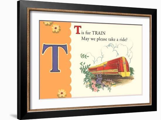 T is for Train-null-Framed Art Print