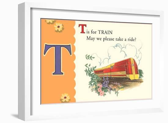 T is for Train-null-Framed Art Print