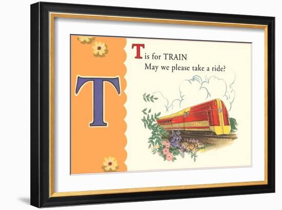 T is for Train-null-Framed Art Print