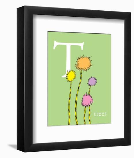 T is for Trees (green)-Theodor (Dr. Seuss) Geisel-Framed Art Print