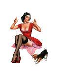 Wolf Hound Pin-Up and Her Pooch 1958-T.N. Thompson-Art Print