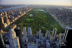 Central Park Aerial View, Manhattan, New York; Park is Surrounded by Skyscraper-T photography-Photographic Print
