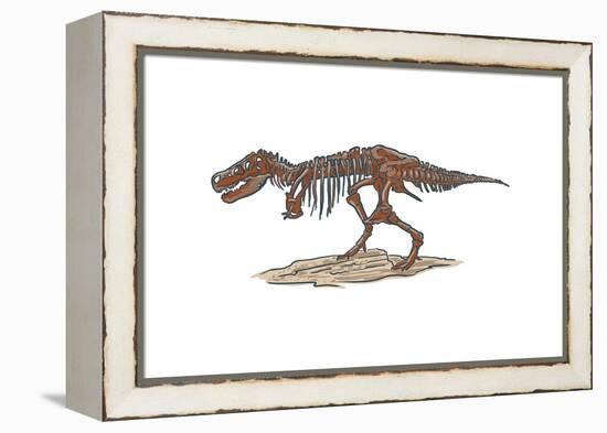 T-Rex - Icon-Lantern Press-Framed Stretched Canvas