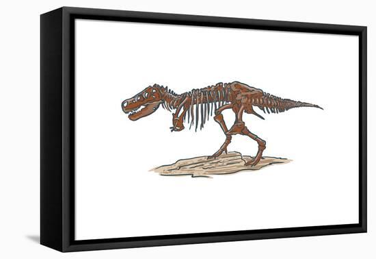 T-Rex - Icon-Lantern Press-Framed Stretched Canvas