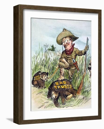 T. Roosevelt Cartoon, 1909-Clifford K. Berryman-Framed Giclee Print