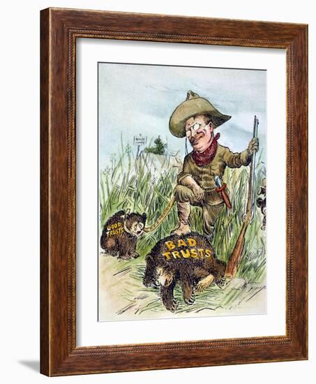 T. Roosevelt Cartoon, 1909-Clifford K. Berryman-Framed Giclee Print