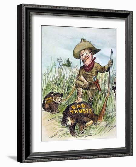 T. Roosevelt Cartoon, 1909-Clifford K. Berryman-Framed Giclee Print