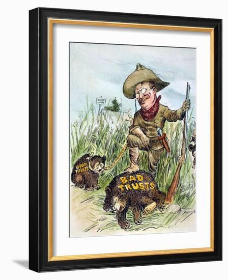 T. Roosevelt Cartoon, 1909-Clifford K. Berryman-Framed Giclee Print