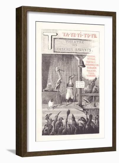 T: TA TE TI TO TU - Theater - Toucan - Tetras - Tantalus - Trichoglosse - Tabarin — Talent — Tour —-Fortune Louis Meaulle-Framed Giclee Print