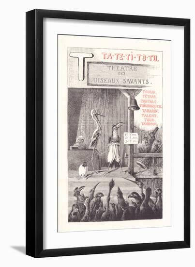 T: TA TE TI TO TU - Theater - Toucan - Tetras - Tantalus - Trichoglosse - Tabarin — Talent — Tour —-Fortune Louis Meaulle-Framed Giclee Print