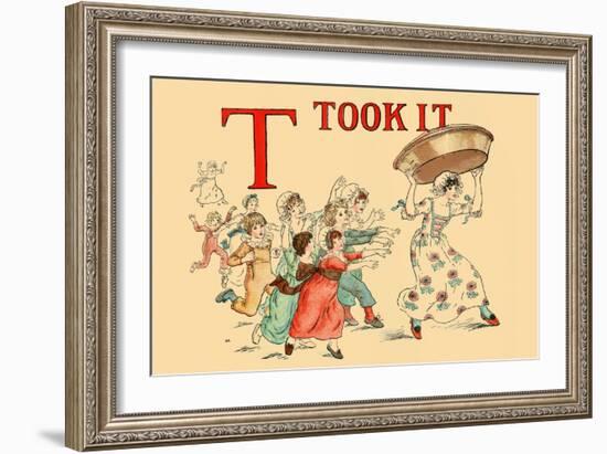 T - Took It-Kate Greenaway-Framed Art Print