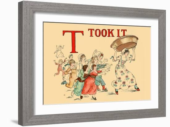 T - Took It-Kate Greenaway-Framed Art Print