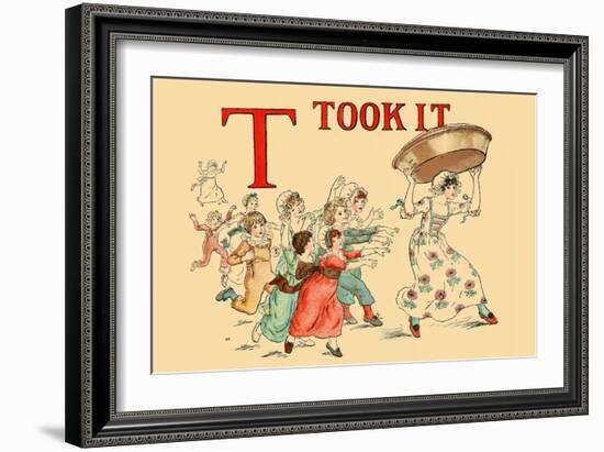 T - Took It-Kate Greenaway-Framed Art Print